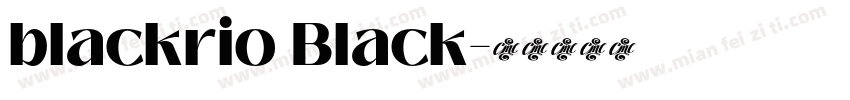 blackrio Black字体转换